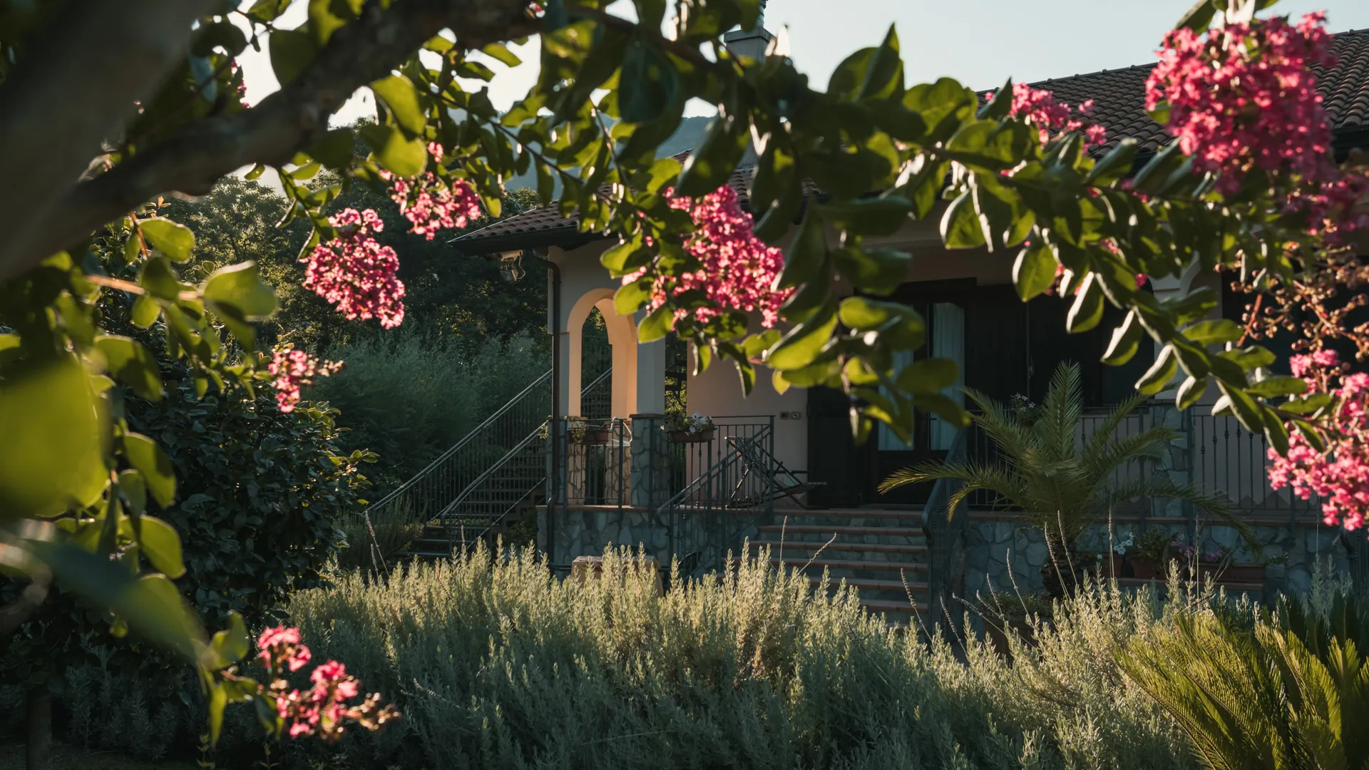 Il Frescale tra fiori di lagerstroemia e piante aromatiche
